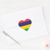 Mauritius Flag Splendid Patriotic Hart Sticker (Envelop)