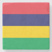 Mauritius Flag Stenen Onderzetter (Voorkant)
