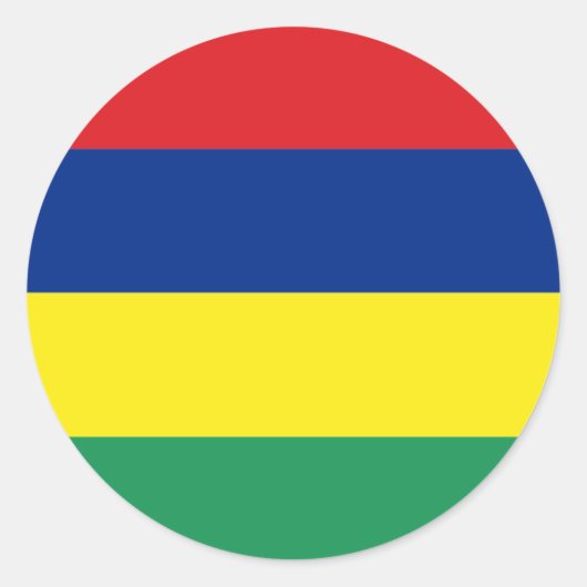Mauritius Flag Sticker (Voorkant)