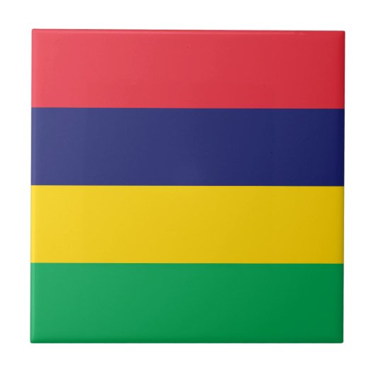 Mauritius Flag Tegeltje (Voorkant)