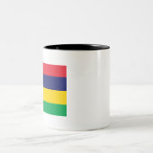 Mauritius Flag Tweekleurige Koffiemok (Center)