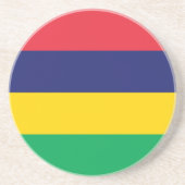 Mauritius Flag Zandsteen Onderzetter (Voorkant)
