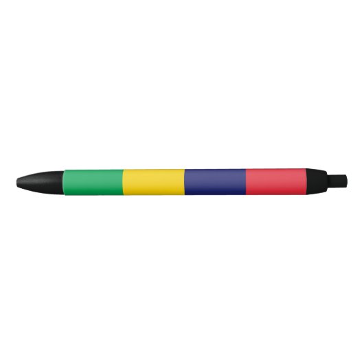 Mauritius Flag Zwarte Inkt Pen (Voorkant)
