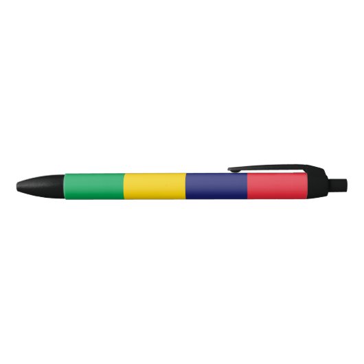 Mauritius Flag Zwarte Inkt Pen (Bovenkant)