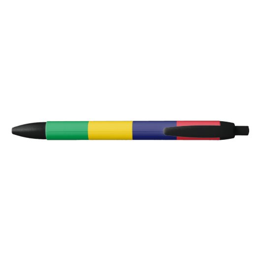 Mauritius Flag Zwarte Inkt Pen (Achterkant)