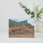Mauritius gekleurde grond uitzicht briefkaart (Staand voorkant)