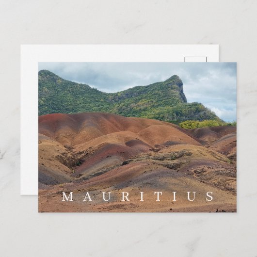 Mauritius gekleurde grond uitzicht briefkaart (Voorkant / Achterkant)