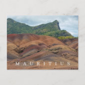 Mauritius gekleurde grond uitzicht briefkaart (Voorkant)