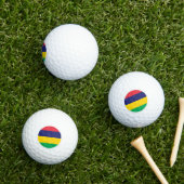 Mauritius Golf Balls, vlaggen Golfers / patriotten Golfballen (Insitu Gras)