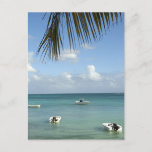 Mauritius, Grand Baie. Boten voor anker in de Briefkaart