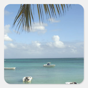 Mauritius, Grand Baie. Boten voor anker in de Vierkante Sticker