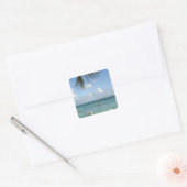 Mauritius, Grand Baie. Boten voor anker in de Vierkante Sticker (Envelop)