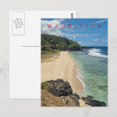 Mauritius Gris Beach uitzicht briefkaart (Voorkant / Achterkant)