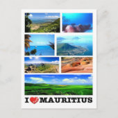 Mauritius - I Love - Briefkaart (Voorkant)