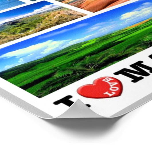 Mauritius - I Love - Poster (Hoek)