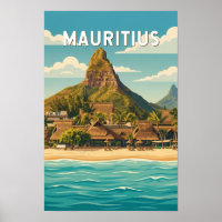 Mauritius Illustratie Reis Kunst Vintage