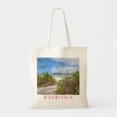 Mauritius Ilot Gabriel strand uitzicht canvas tas (Voorkant)