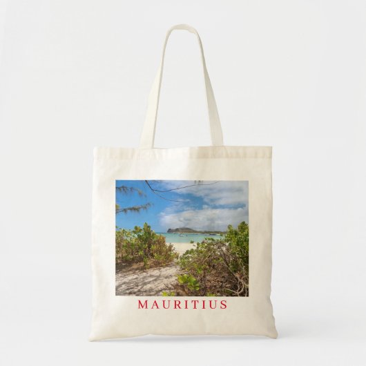 Mauritius Ilot Gabriel strand uitzicht canvas tas (Voorkant)