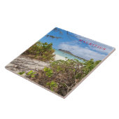 Mauritius Ilot Gabriel strand uitzicht keramische  Tegeltje (Zijkant)