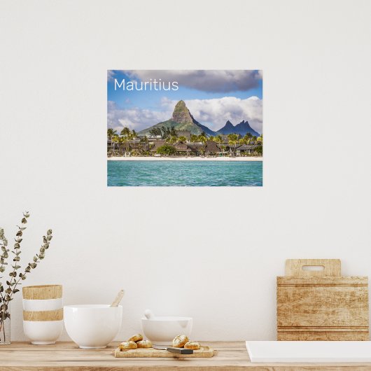 Mauritius Indian Ocean Flic En flac Beach Souvenir Poster (Keuken)