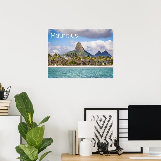 Mauritius Indian Ocean Flic En flac Beach Souvenir Poster (Thuiskantoor)