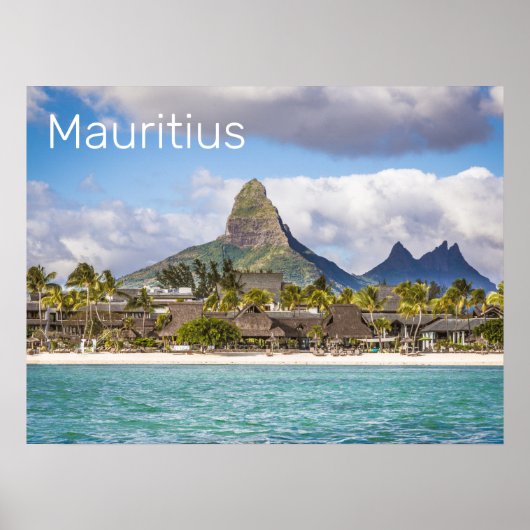 Mauritius Indian Ocean Flic En flac Beach Souvenir Poster (Voorkant)