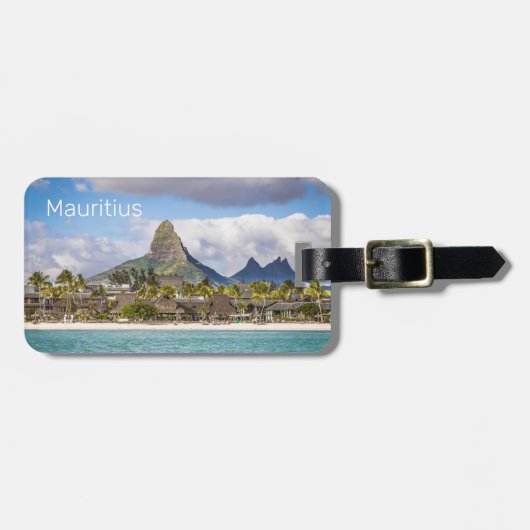 Mauritius Indische Oceaan Flic En flac Beach Souve Bagagelabel (Voorkant horizontaal)