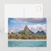 Mauritius Indische Oceaan Flic En flac Beach Souve Feestdagenkaart (Voorkant / Achterkant)