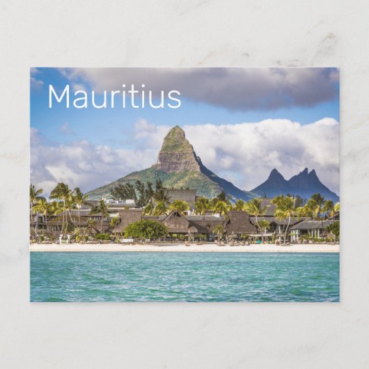 Mauritius Indische Oceaan Flic En flac Beach Souve Feestdagenkaart (Voorkant)