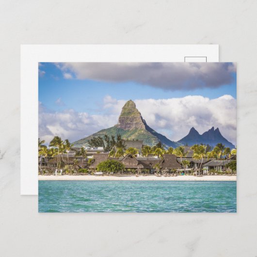 Mauritius Indische Oceaan Flic En flac Beach Souve Feestdagenkaart (Voorkant / Achterkant)