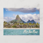 Mauritius Indische Oceaan Flic En flac Beach Souve Feestdagenkaart (Voorkant)