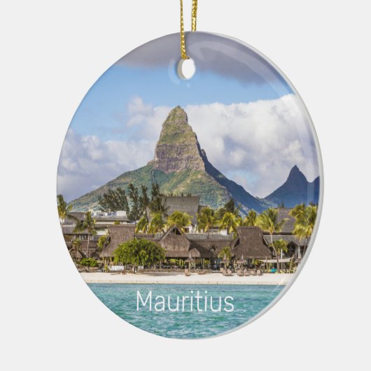 Mauritius Indische Oceaan Flic En flac Beach Souve Keramisch Ornament (Links)