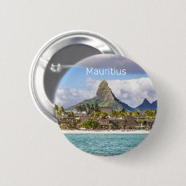 Mauritius Indische Oceaan Flic En flac Beach Souve Ronde Button 5,7 Cm
