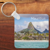 Mauritius Indische Oceaan Flic En flac Beach Souve Sleutelhanger (Voorkant)