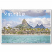 Mauritius Indische Oceaan Flic En flac Beach Souve Sticker (Voorkant)