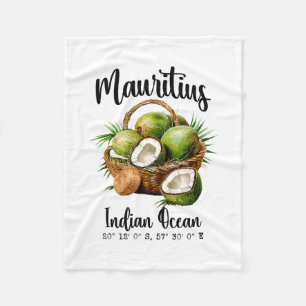 Mauritius Kokosnoot Indische Oceaan Tropisch Eilan Fleece Deken