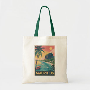Mauritius Kust Illustratie Reis Kunst Vintage Tote Bag