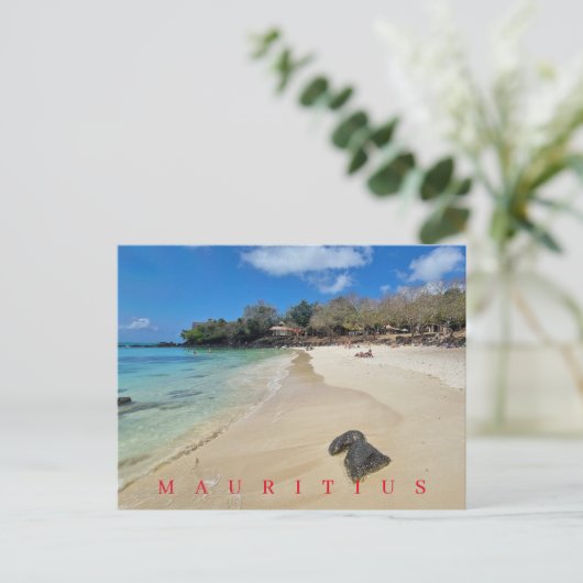 Mauritius La Cuvette strand uitzicht ansichtkaart Briefkaart (Staand voorkant)