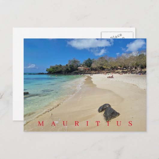 Mauritius La Cuvette strand uitzicht ansichtkaart Briefkaart (Voorkant / Achterkant)