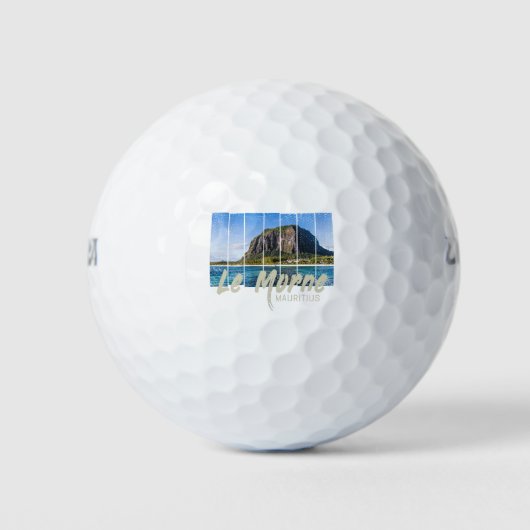 Mauritius Le Morne Brabant Mountain Souvenir Golfballen (Voorkant)