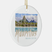 Mauritius Le Morne Brabant Mountain Souvenir Keramisch Ornament (Rechts)