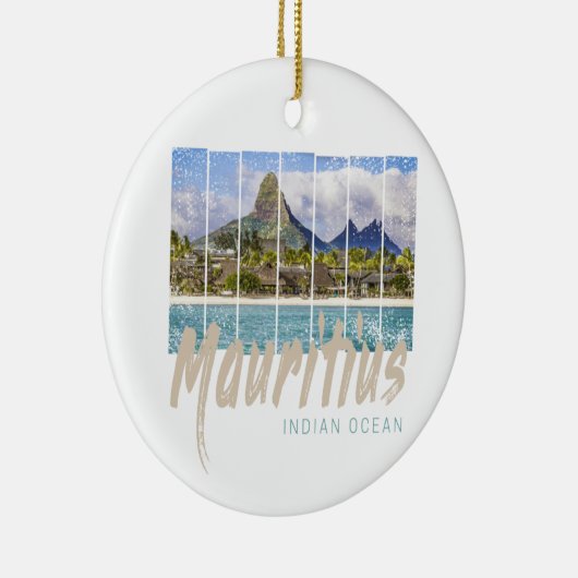 Mauritius Le Morne Brabant Mountain Souvenir Keramisch Ornament (Rechts)