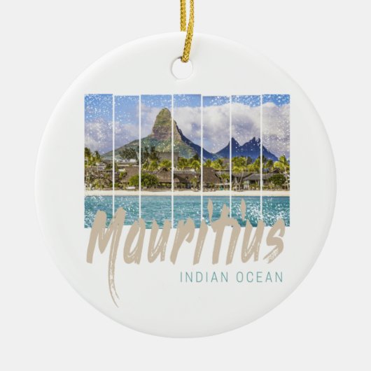 Mauritius Le Morne Brabant Mountain Souvenir Keramisch Ornament (Voorkant)