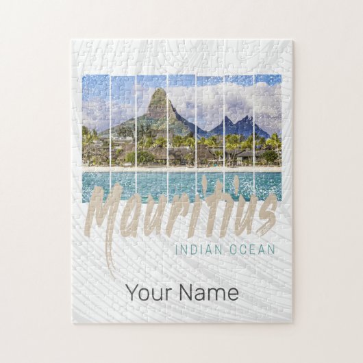 Mauritius Le Morne Brabant Mountain Souvenir Legpuzzel (Verticaal)
