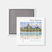 Mauritius Le Morne Brabant Mountain Souvenir Magneet (Voorkant / Achterkant)