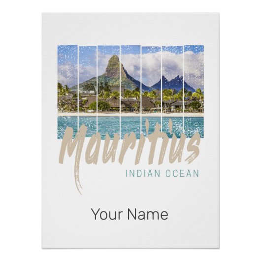 Mauritius Le Morne Brabant Mountain Souvenir Perfect Poster (Voorkant)
