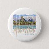 Mauritius Le Morne Brabant Mountain Souvenir Ronde Button 5,7 Cm (Voorkant)
