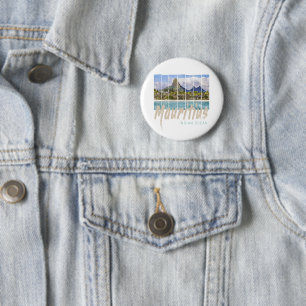 Mauritius Le Morne Brabant Mountain Souvenir Ronde Button 5,7 Cm
