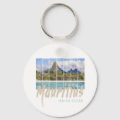 Mauritius Le Morne Brabant Mountain Souvenir Sleutelhanger (Voorkant)