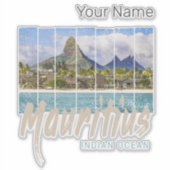 Mauritius Le Morne Brabant Mountain Souvenir Sticker (Voorkant)